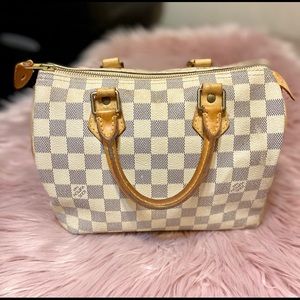 Used Louis Vuitton damier azur canvas 25